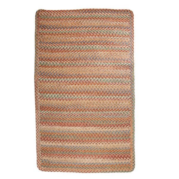 Plow & Hearth Blue Ridge Rectangle Wool Braided Rug 7' X 9'