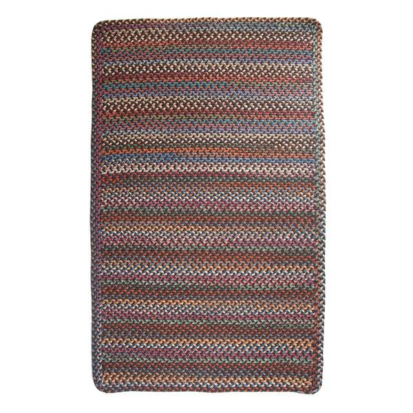 Plow & Hearth Blue Ridge Rectangle Wool Braided Rug 7' X 9'