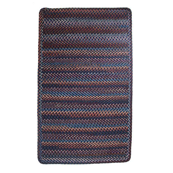 Plow & Hearth Blue Ridge Rectangle Wool Braided Rug 8' X 11'