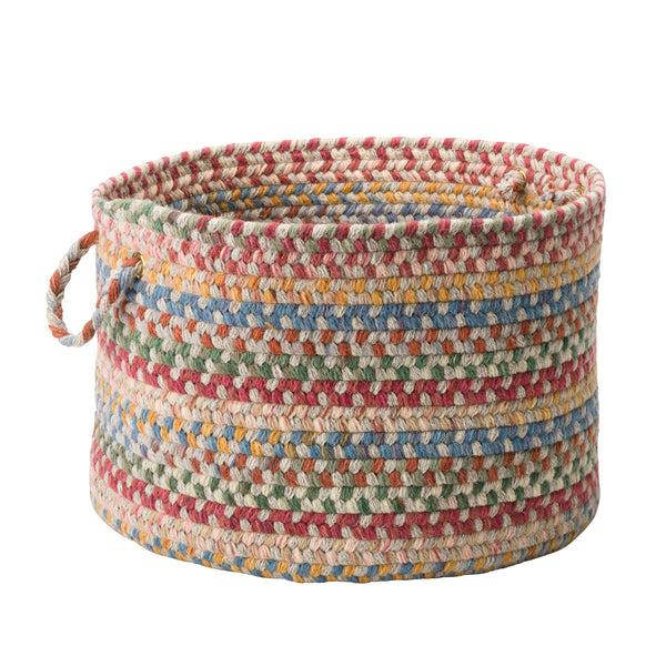 Plow & Hearth Blue Ridge Wool Braided Basket 18"dia. X 12"H