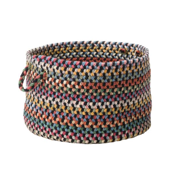 Plow & Hearth Blue Ridge Wool Braided Basket 18"dia. X 12"H