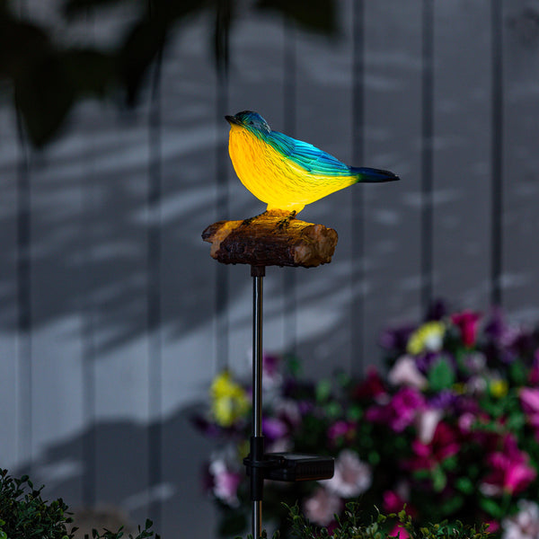 plow & hearth Bluebird Chirping Charmer Solar Garden Stake
