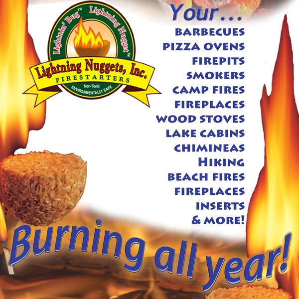 Plow & Hearth Box Of 350 Lightning Nuggets Fire Starters