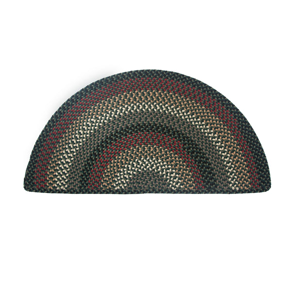 Plow & Hearth Braided Polypro Roanoke Half Round Rug 2' X 4'