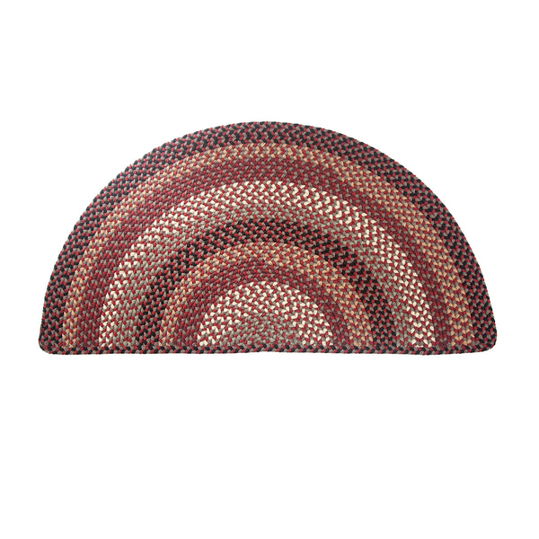 Plow & Hearth Braided Polypro Roanoke Half Round Rug 2' X 4'