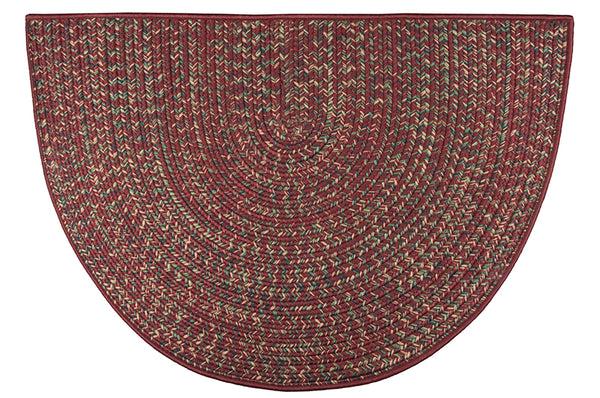 plow & hearth Braided Polypropylene Hearth Red Rug 46" x 31"