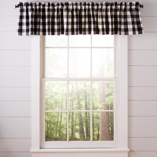 plow & hearth Buffalo Check Rod-Pocket Cotton Valance 90"W x 14"L