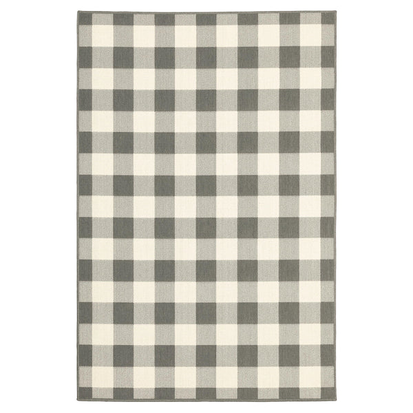 Plow & Hearth Buffalo Plaid Indoor And Outdoor Polypropylene Rug 8'6" X 13'