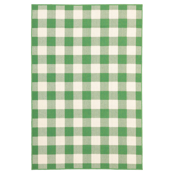 Plow & Hearth Buffalo Plaid Indoor And Outdoor Polypropylene Rug 5'3" X 7'6"
