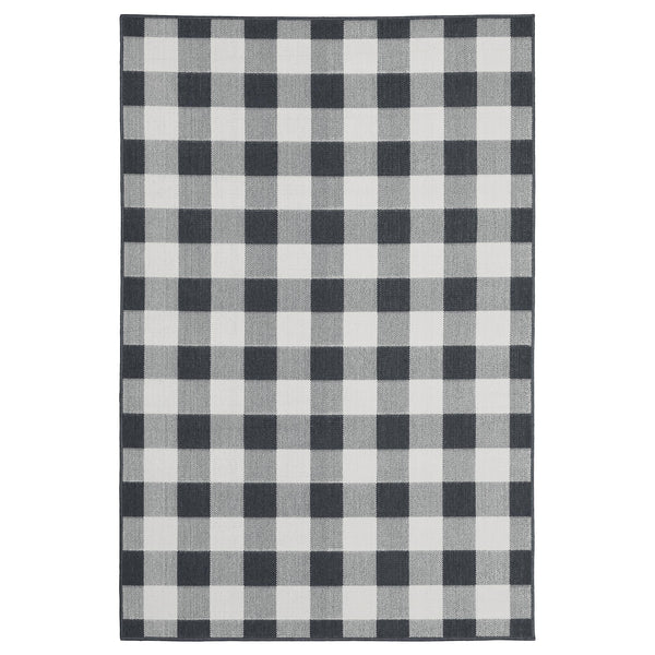 plow & hearth Buffalo Plaid Indoor and Outdoor Polypropylene Rug 5'3" x 7'6"