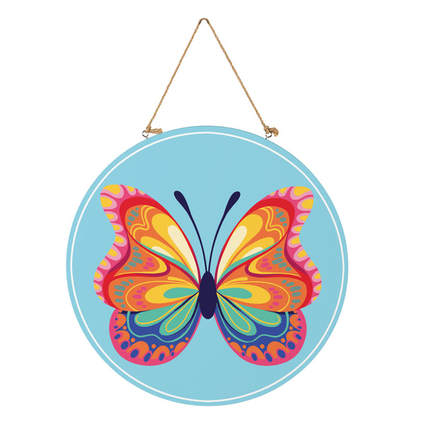 Plow & Hearth Bunny Blooms Bows & Butterfly 18" Door Décor