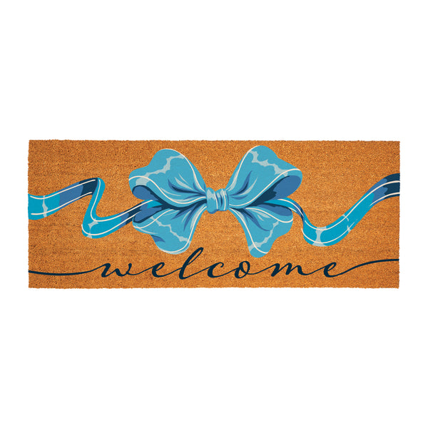 Plow & Hearth Bunny Blooms Bows & Butterfly Coir Mat 60"x24"