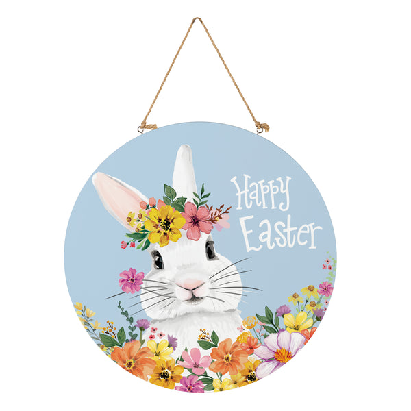 Plow & Hearth Bunny Blooms Floral Bunny 18" Door Décor