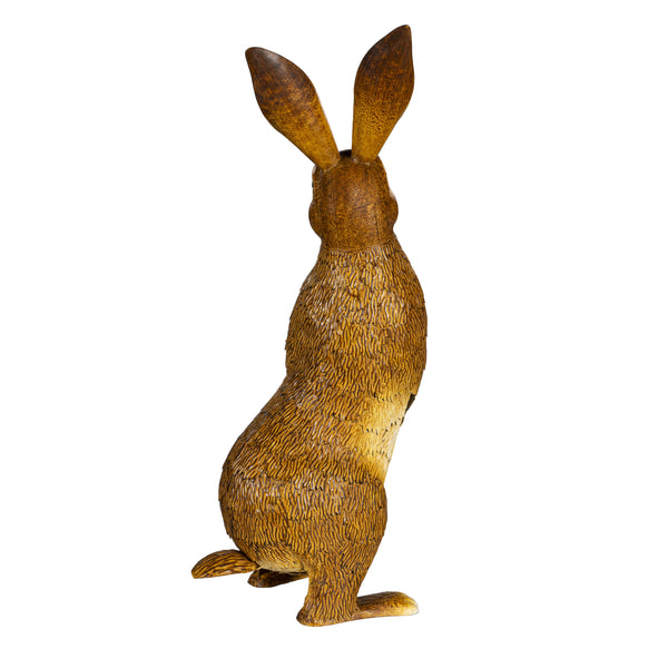 Plow & Hearth Bunny Blooms Garden Statue Realistic Bunny Metal Garden Statue 25"H