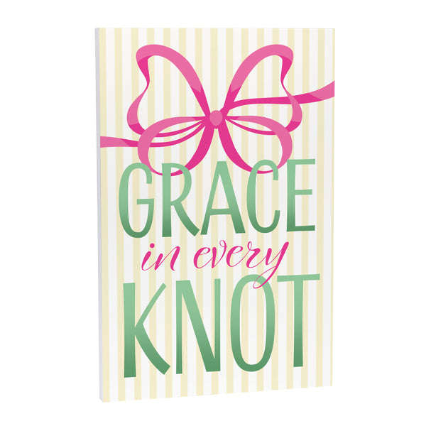 Plow & Hearth Bunny Blooms Indoor Wall Decor Grace In Every Knot 16" L X 24" H