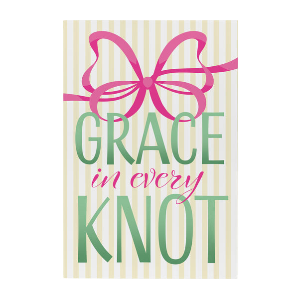 Plow & Hearth Bunny Blooms Indoor Wall Decor Grace In Every Knot 16" L X 24" H