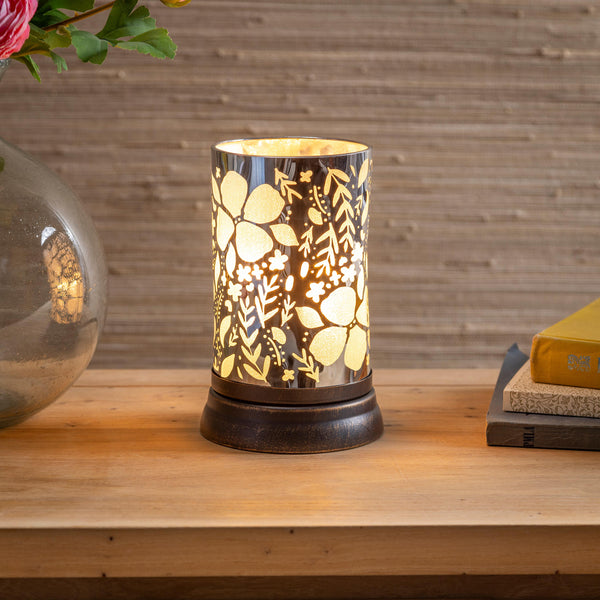 plow & hearth Bunny Blooms LED Table Decor Aromatherapy Oil Warmer Floral 7"H