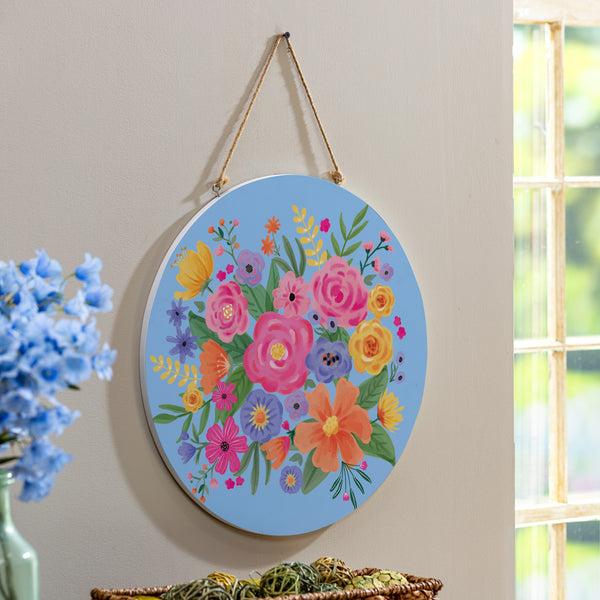 plow & hearth Bunny Blooms Spring Blossom 18" Door Décor