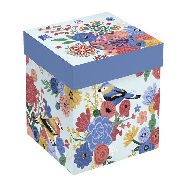 Plow & Hearth Bursting Blossoms Ceramic Cup O' Java 17oz Gift Box