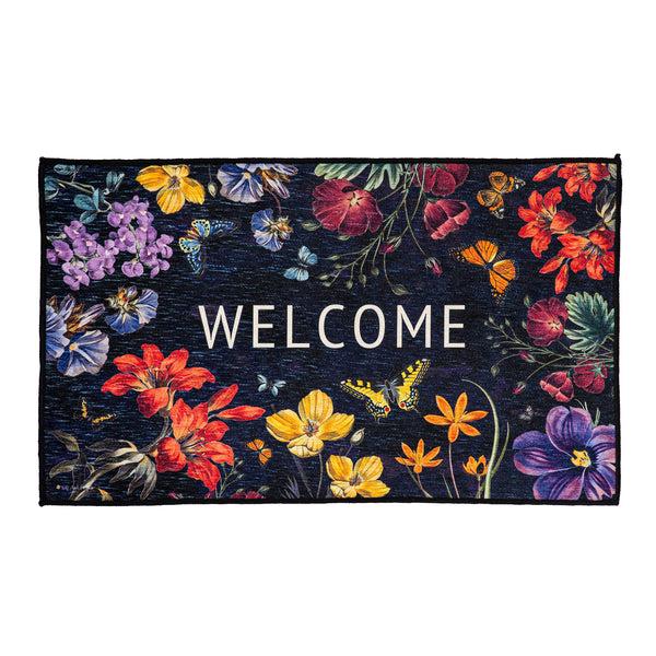 Plow & Hearth Butterfly Garden Washable Indoor/Outdoor Mat