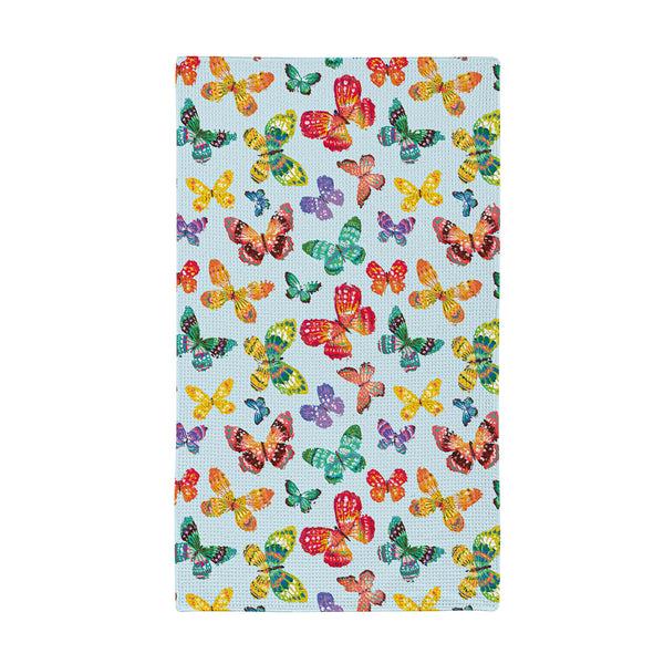Plow & Hearth Butterfly Toile Quick Dry Kitchen Towel 18" X 30"