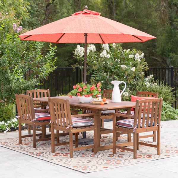 plow & hearth Cambridge Tilework Indoor/Outdoor Rug 7'10" x 10'