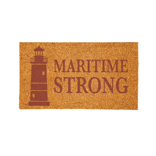 Plow & Hearth Canada Strong Maritime Coir Mat Lighthouse 28"x16"