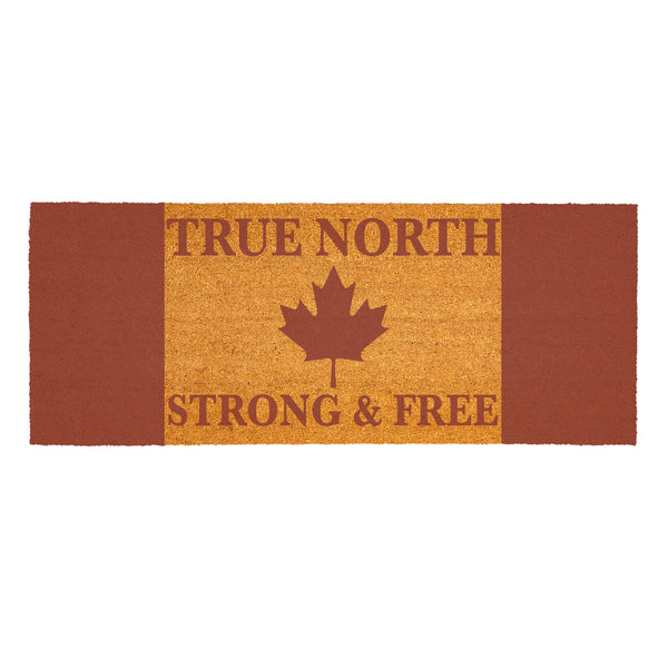 Plow & Hearth Canada Strong True North Coir Mat Strong & Free 60"x24"