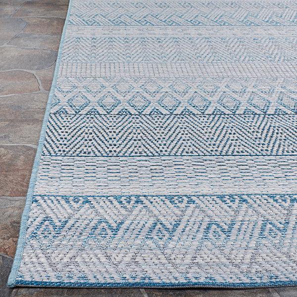 Plow & Hearth Cape Gables Surf Indoor/Outdoor Area Rug