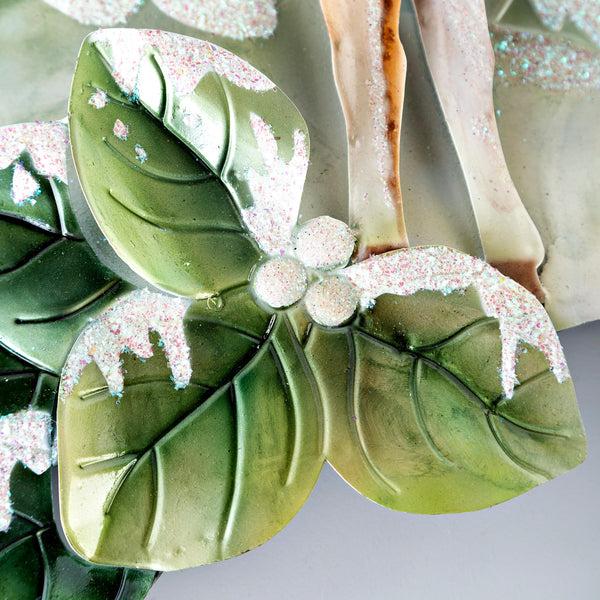 Plow & Hearth Capiz & Iron Winter Trees & Deer Wall Decor