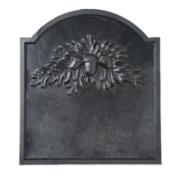 Plow & Hearth Cast Iron Fireback With Oak Leaf Design