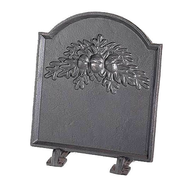 Plow & Hearth Cast Iron Fireback With Oak Leaf Design