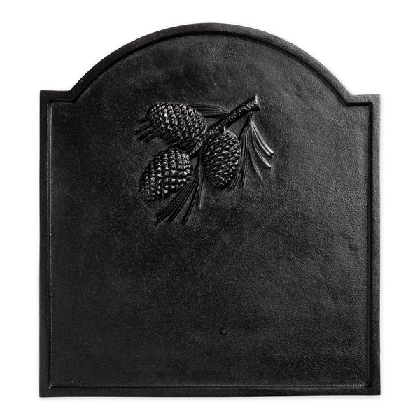 plow & hearth Cast Iron Fireback with Pine Cone Design