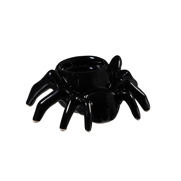 Plow & Hearth Ceramic Halloween Spider Tealight Candle Holder