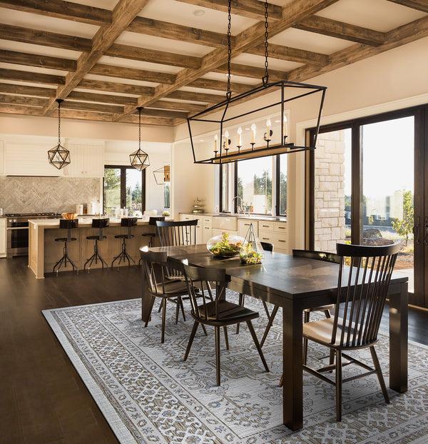 plow & hearth Charm Woodburn Ivory-Sand Indoor/Outdoor Area Rug