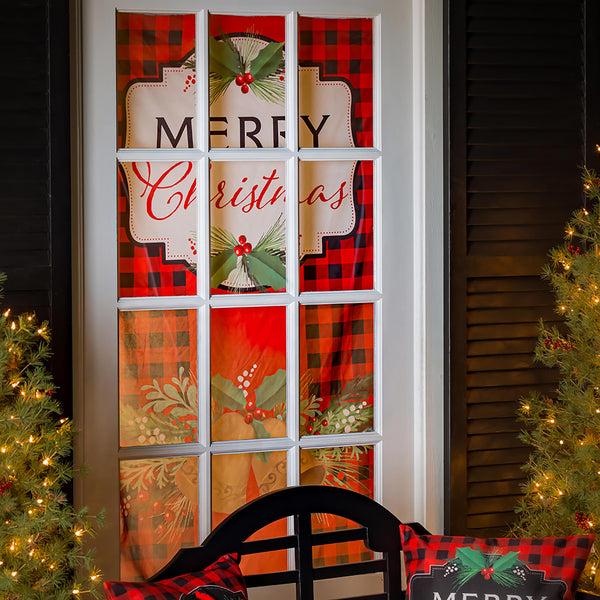 plow & hearth Christmas Joy Shadow Scapes Window Shade
