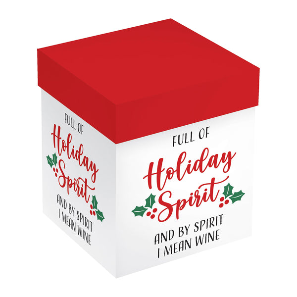 Plow & Hearth Christmas Vacation Wine Glass Stemless Glass Holiday Spirit 17oz Gift Box