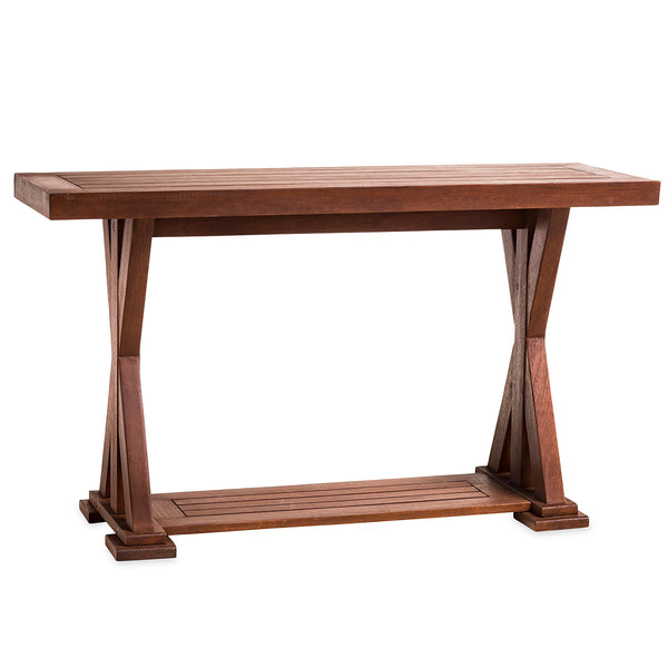 Plow & Hearth Claremont Outdoor Eucalyptus Console Table