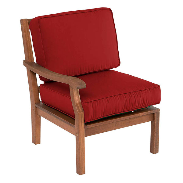 Plow & Hearth Claremont Sectional Chair With Right Arm With Cushions