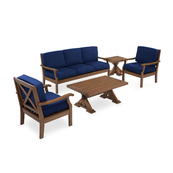 Plow & Hearth Claremont Sofa Set - Sofa Two Chairs Coffee Table And Side Table