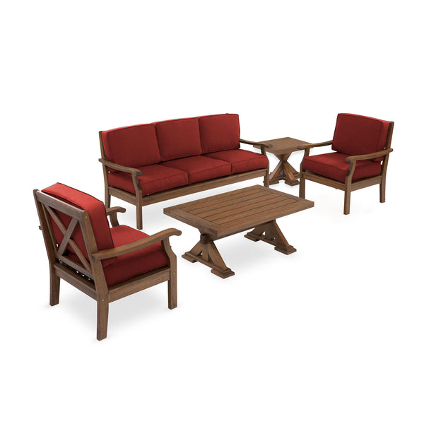 Plow & Hearth Claremont Sofa Set - Sofa Two Chairs Coffee Table And Side Table