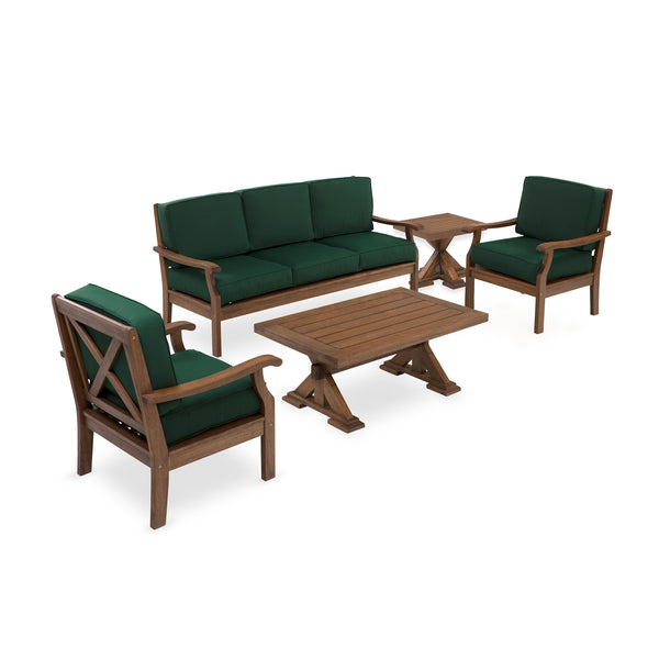 plow & hearth Claremont Sofa Set - Sofa Two Chairs Coffee Table and Side Table