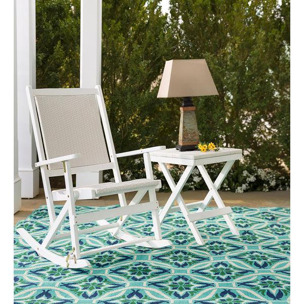 Plow & Hearth Claytor Folding Eucalyptus Outdoor Side Table