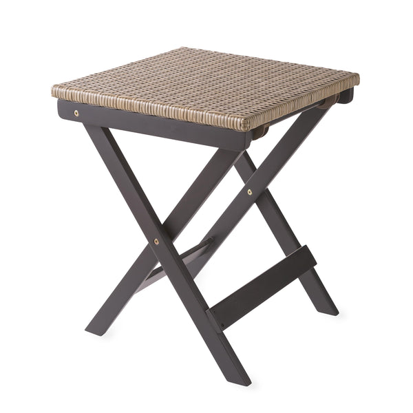 Plow & Hearth Claytor Folding Eucalyptus Outdoor Side Table