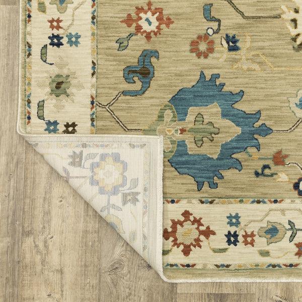 Plow & Hearth Clover Hill Flowers Polypropylene Rug 3'3" X 5'