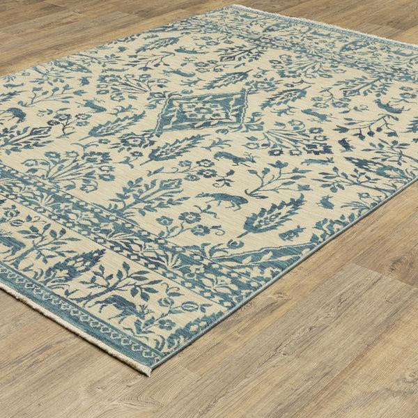 plow & hearth Clover Hill Porcelain Polypropylene Rug