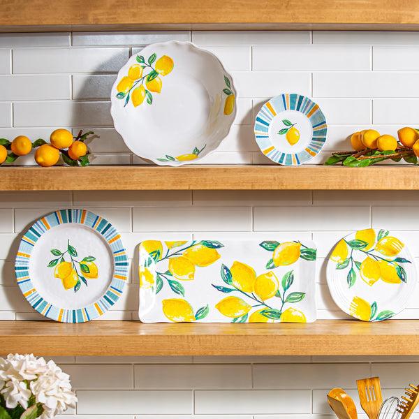 Plow & Hearth Coastal Citrus Melamine Salad Plate 8.5"