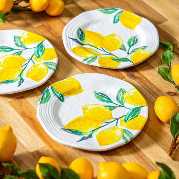 plow & hearth Coastal Citrus Melamine Salad Plate 8.5"