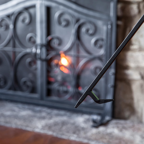 Plow & Hearth Compact Size Hand-Forged Fireplace Tool Set