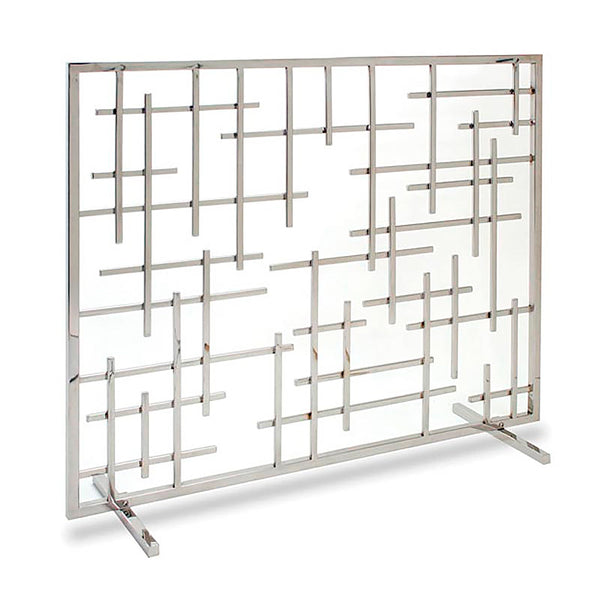 Plow & Hearth Contemporary Single Panel Summer Decorative Fireplace Screen